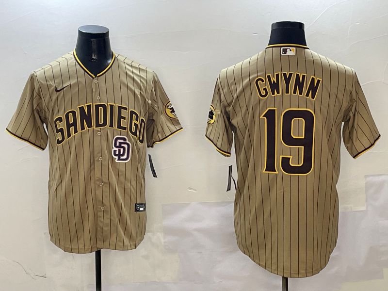 Men San Diego Padres #19 Gwynn Brown Stripe Game 2025 Nike MLB Jersey style 8